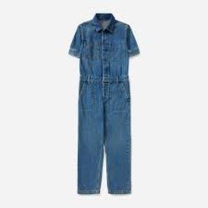 Everlane denim jumpsuit The Short Sleeve Denim Coverall